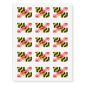 MARYLAND Flag Pattern -.png Temporary Tattoos