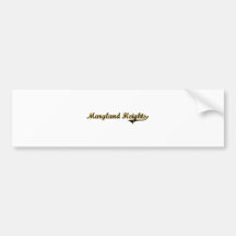 Maryland Heights Missouri Classic Design Bumper Stickers