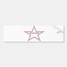 Maryland in a star bumper stickers
