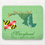 Maryland State Map, Flag Mousepads