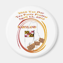 Maryland Tax Day Tea Party Protest Fridge Magnets