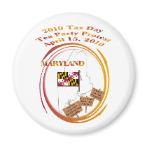 Maryland Tax Day Tea Party Protest Fridge Magnets