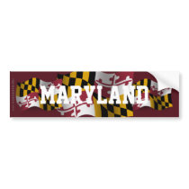 Maryland Waving Flag Bumper Stickers