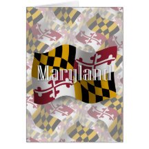 Maryland Waving Flag Cards
