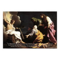 Marys,Jesus Tomb, He is Risen Bible Verse Artwork posters