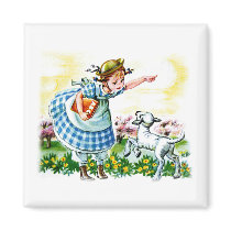 Mary's Lamb Refrigerator Magnets