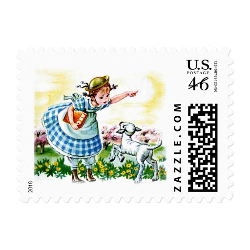 Mary's Lamb Postage Stamp