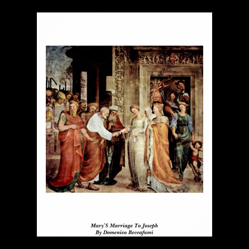 Mary'S Marriage To Joseph By Domenico Beccafumi Print