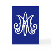 Mary's Monogram with roses cards