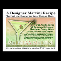 Marzipan Martini Recipe Postcard postcards