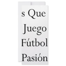 Mas Que Un Juego El Futbol Es Pasion rack cards