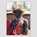Masaai Warrior with Lion Headress cards by spuga2000 Masaai Warrior with Lion Headress cards