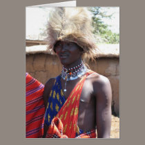 Masaai Warrior with Lion Headress cards