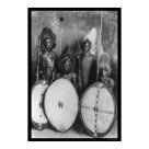 postcard - Zazzle's collection of vintage photographs has an amazing assortment of classic images ranging from the historic to the whimsical. This commemorative poster print features a reproduction of a photograph of four Masai warriors in full war dress; taken in Kenya, Africa in 1920. Courtesy of the Library of Congress.