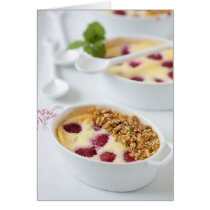 Mascarpone and Raspberry Gratins cards by tartelette Mascarpone and Raspberry Gratins cards