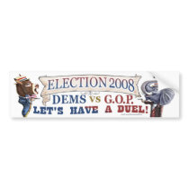 Mascot Political Duel Election 2008 bumper bumper stickers