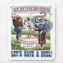 Mascot Political Duel Election 2008 bumper Mouse Pad