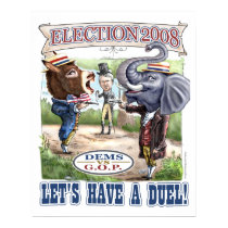 Mascot Political Duel Election 2008 posters