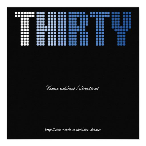 Masculine 30th THIRTY Birthday Party Invitation