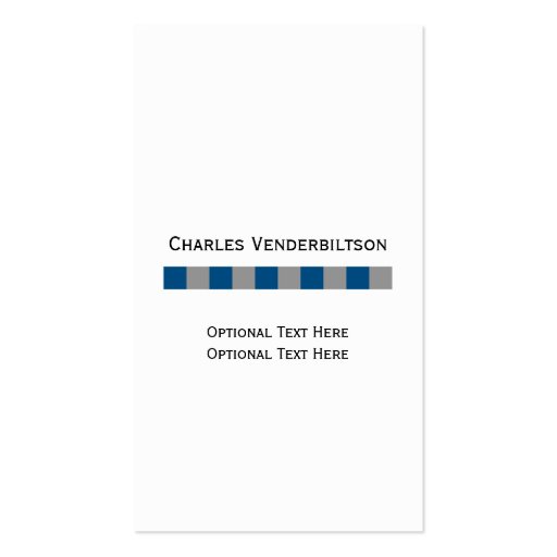 Masculine Blue and Gray Squares Business Card (back side)