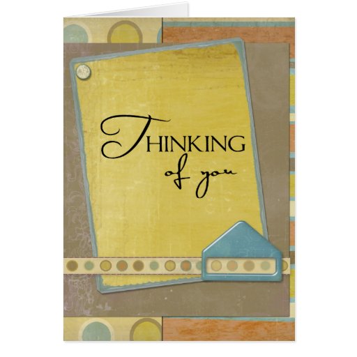 Masculine Brown Thinking Of You Card Zazzle