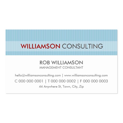 MASCULINE BUSINESS CARD :: minimal pinstripe 14 (front side)