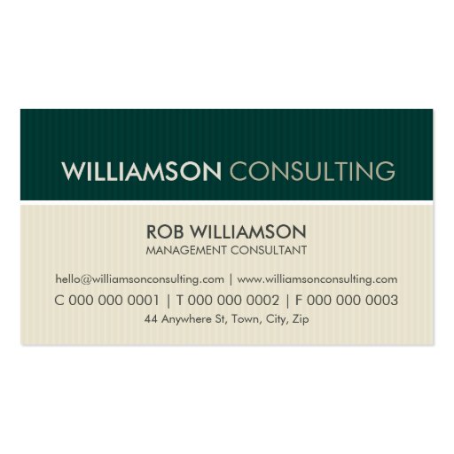 MASCULINE BUSINESS CARD :: minimal pinstripe 2 (front side)