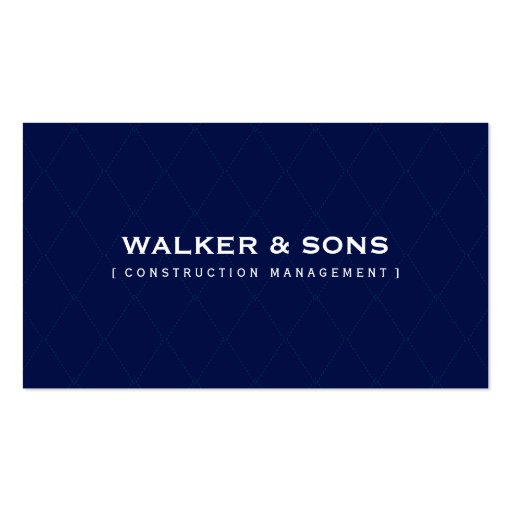 MASCULINE BUSINESS CARD :: simply smart  navy blue (front side)