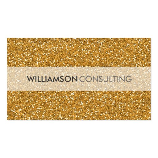 MASCULINE BUSINESS CARD smart simple gold glitter (front side)