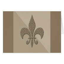 Masculine Fleur De Lis Design Greeting Cards