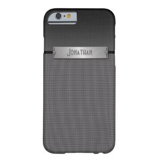 Masculine Gray Metal Chain Look Monogram iPhone 6 Case