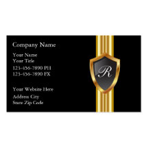 Masculine Monogram Business Cards