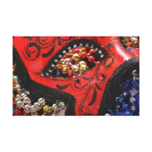 Mask & Beads Stretched Canvas Prints