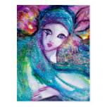 MASK IN BLUE POSTCARDS