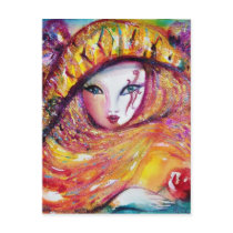 MASK IN YELLOW postcards