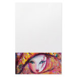 MASK IN YELLOW ,white Custom Stationery