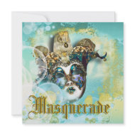 Mask masquerade venetian mardi gras party invitation