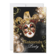 Mask masquerade venetian mardi gras party invitation
