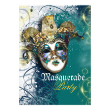 Mask masquerade venetian mardi gras party announcement