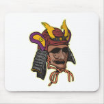 mask of samurai warrior mousepads