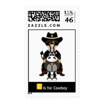 Masked Cowboy & Horse Stamp