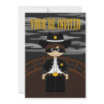 Masked Cowboy Party Invite
