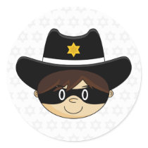 Masked Cowboy Sticker Sheet by markmurphycreative Masked Cowboy Sticker Sheet
