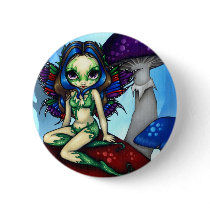 "Masked Fairy on the Mushrooms" Button