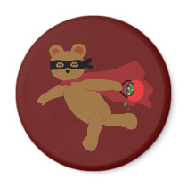 Masked Halloween Bear magnets by toxiferousholidays Masked Halloween Bear magnets