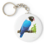 Masked Lovebird Blue Keychain