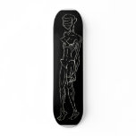 masked skate board deck