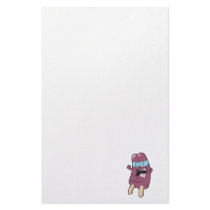 masked super villian hero grape ice pop custom stationery