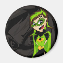 Masked Supergirl Hero Magnet