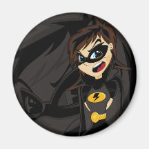 Masked Supergirl Hero Magnet